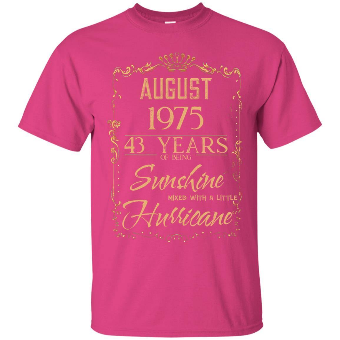 “43 Years of Sunshine and Hurricane T-Shirts – August 1975”