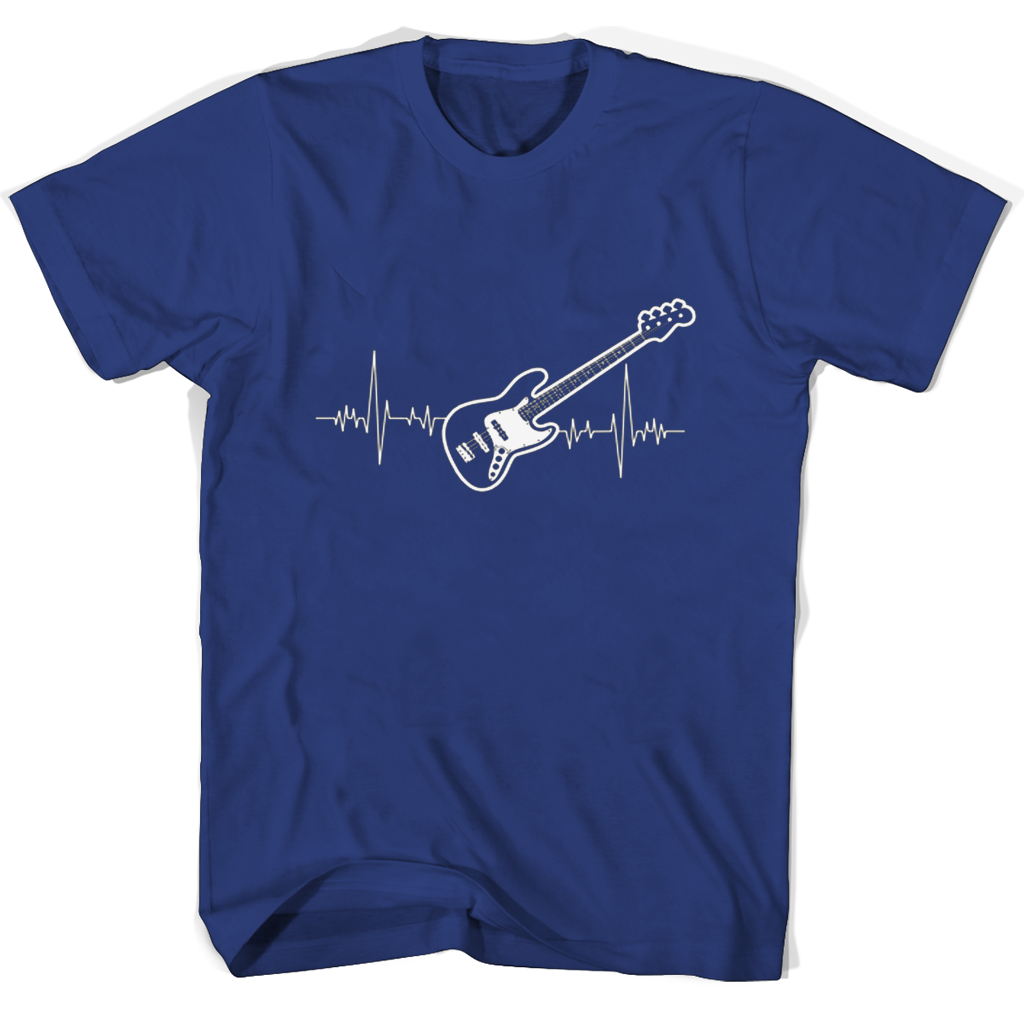 Bass Guitar Heartbeat T-Shirt – Perfect Gift for Bass Players Bass Guitar Heartbeat T-Shirt – Perfect Gift for Bass Players