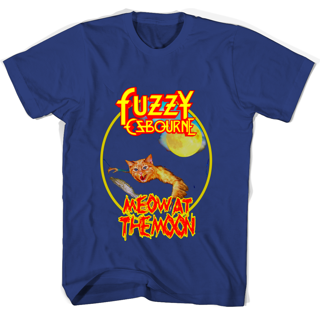 Fuzzy Czbourne Meow At The Moon T-Shirts – Stylish & Comfortable Cat Apparel Fuzzy Czbourne Meow At The Moon T-Shirts – Stylish & Comfortable Cat Apparel