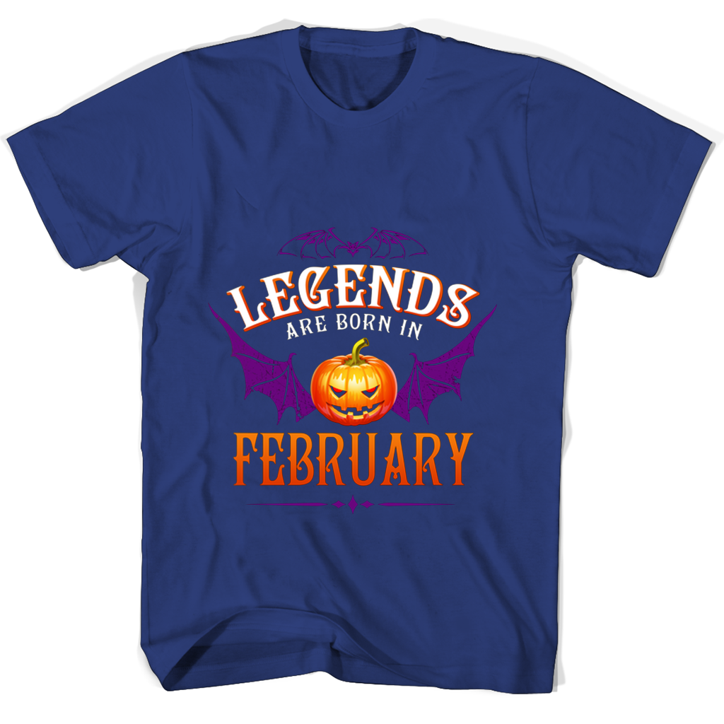 “Legends Are Born in February: Halloqueen T-Shirts”