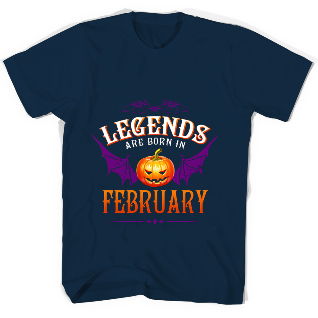 “Legends Are Born in February: Halloqueen T-Shirts”