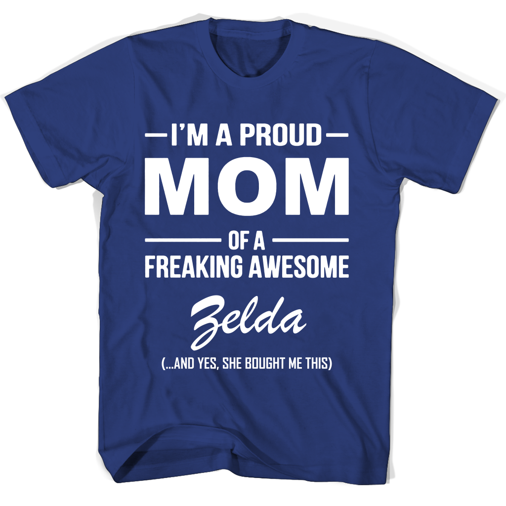 “Proud Mom of Awesome Zelda Mother’s Day T-Shirt – Perfect Gift!”