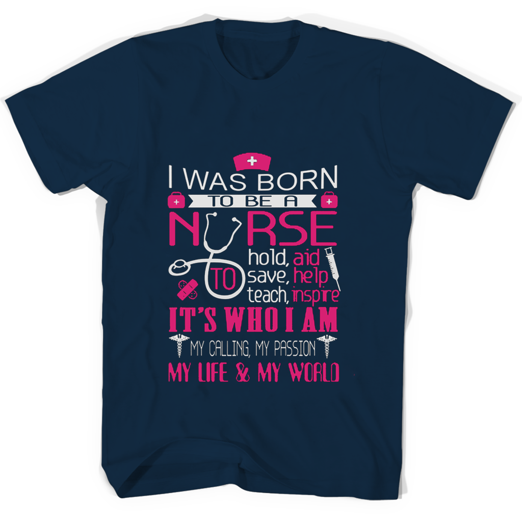 “Nurse T-Shirt: Hold, Aid, Save, Help, Teach, Inspire” “Nurse T-Shirt: Hold, Aid, Save, Help, Teach, Inspire”