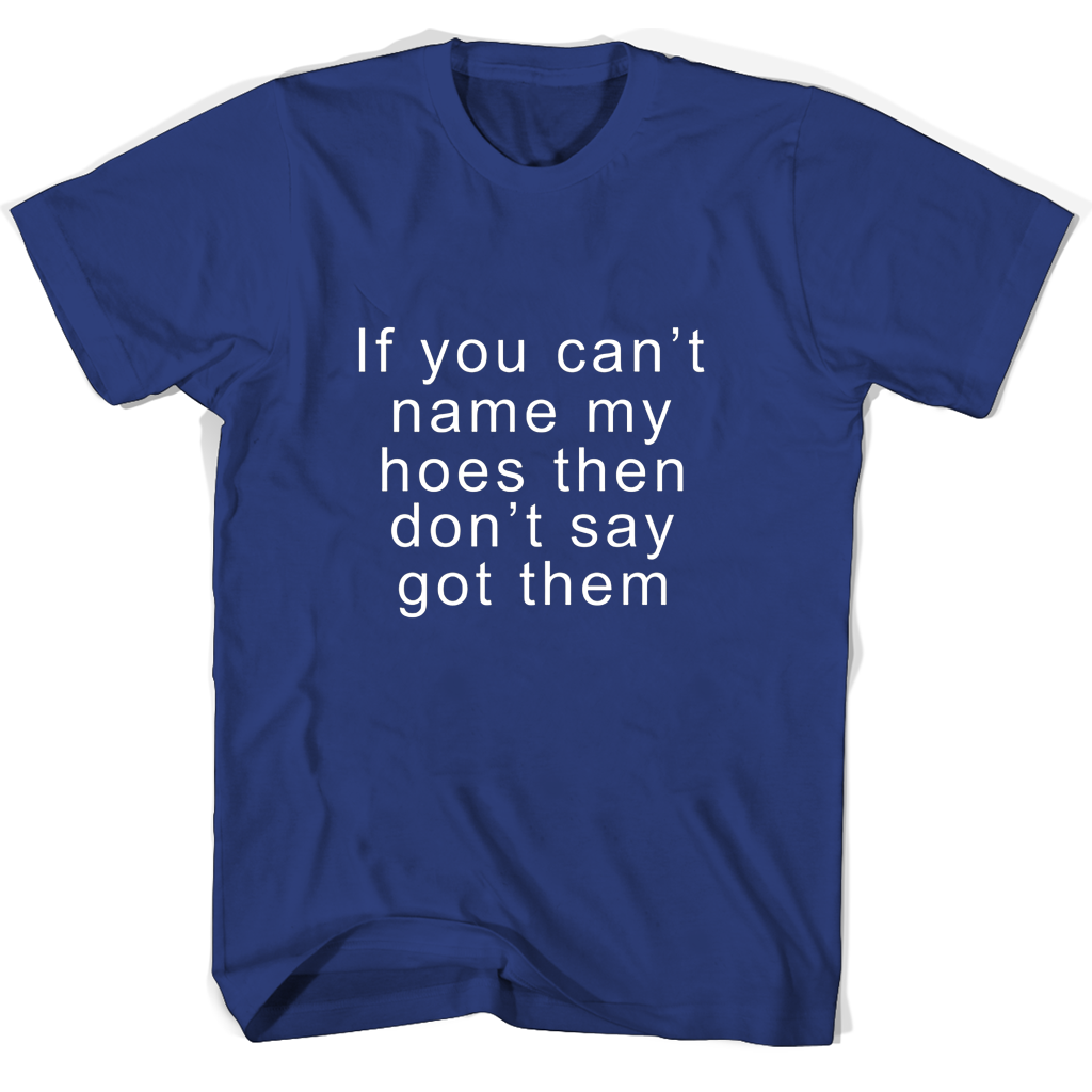 If You Cant Name My Hoes Then Dont Say Got Them T Shirts If You Cant Name My Hoes Then Dont Say Got Them T Shirts