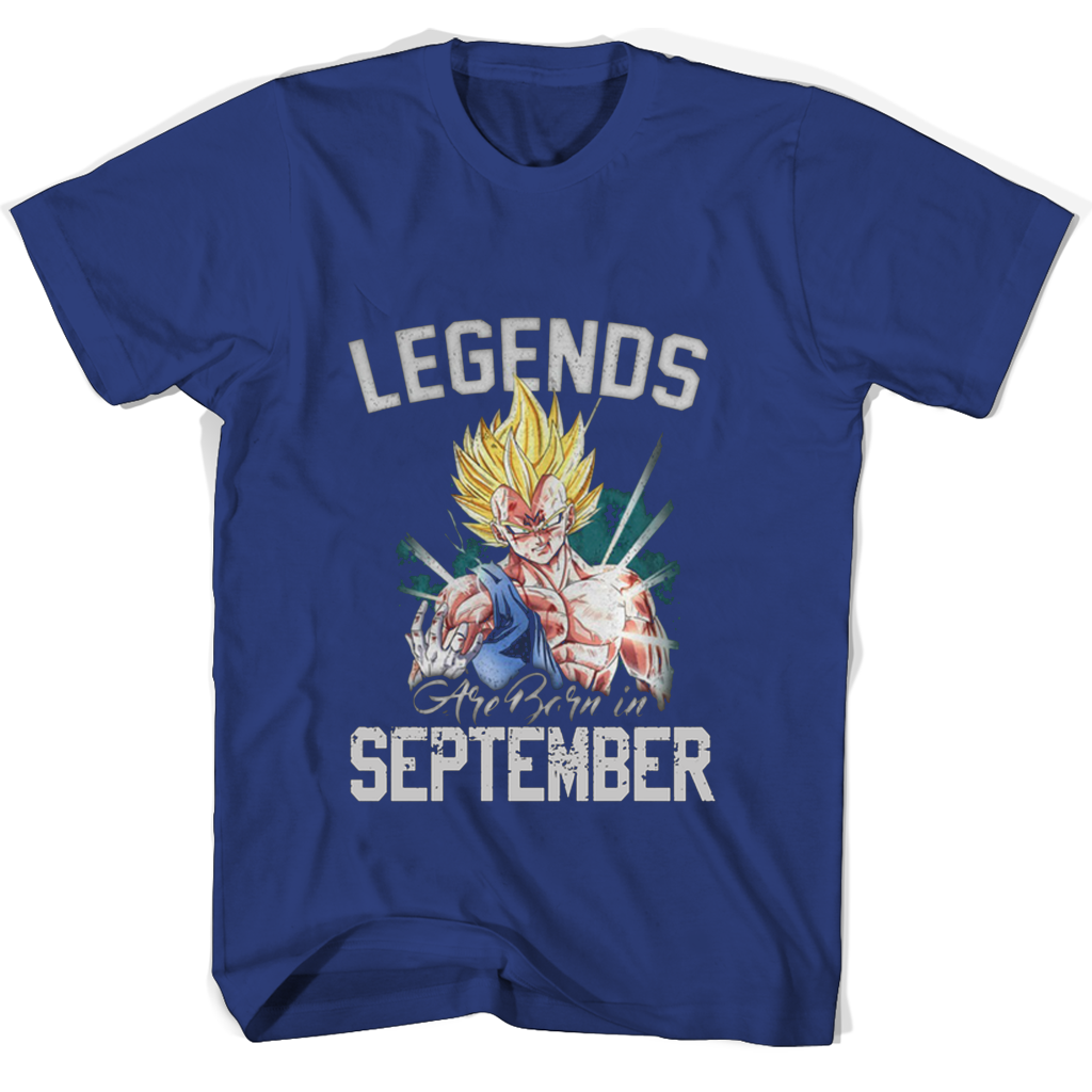 Legends Are Born In September Vegeta T Shirts Legends Are Born In September Vegeta T Shirts