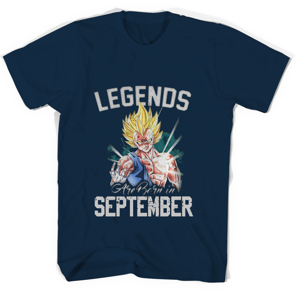 Legends Are Born In September Vegeta T Shirts Legends Are Born In September Vegeta T Shirts