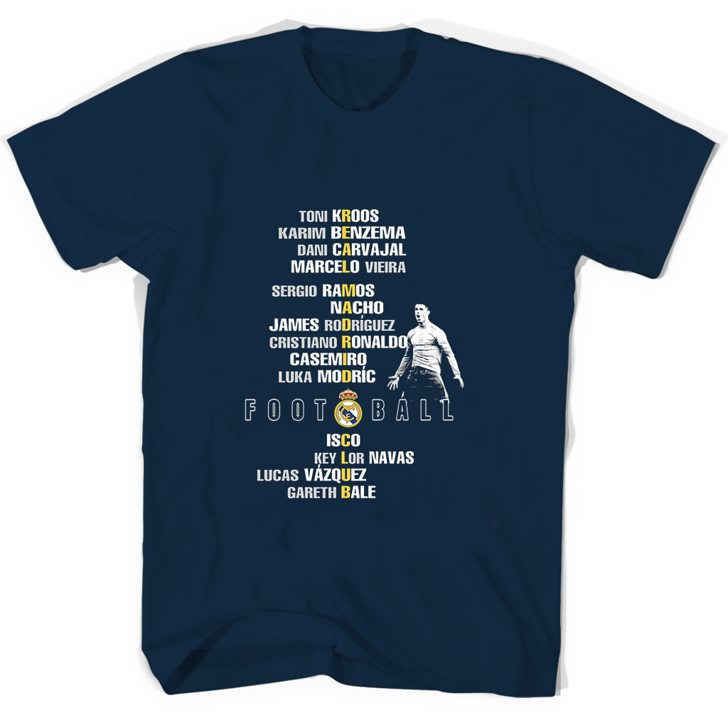 Real Madrid Club Toni Kroos Karim Benzema T Shirts Real Madrid Club Toni Kroos Karim Benzema T Shirts
