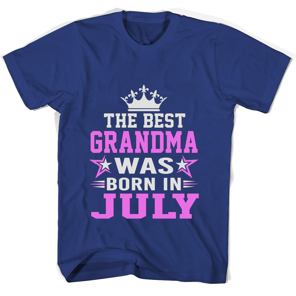“Born in July T-Shirts: The Best Grandma Gift Idea” “Born in July T-Shirts: The Best Grandma Gift Idea”